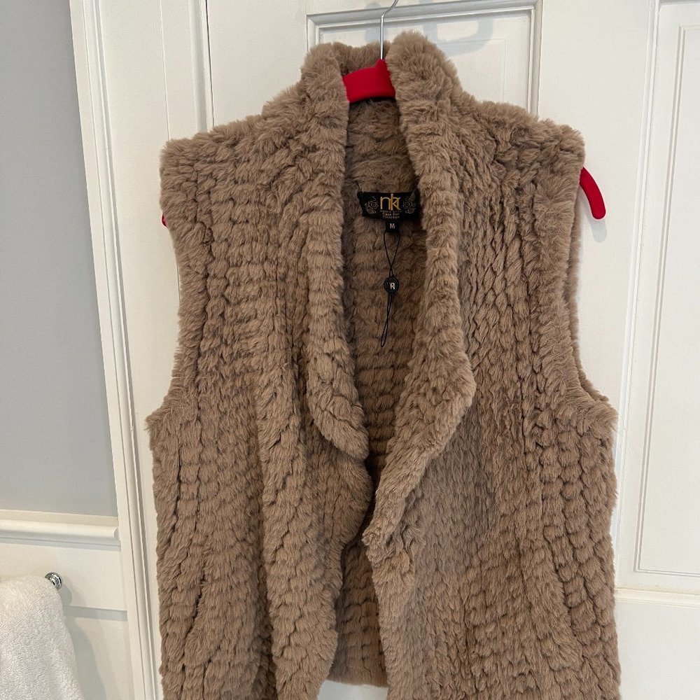 MK Knits Faux Fur Vest